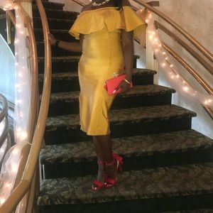 Must off the shoulder dress